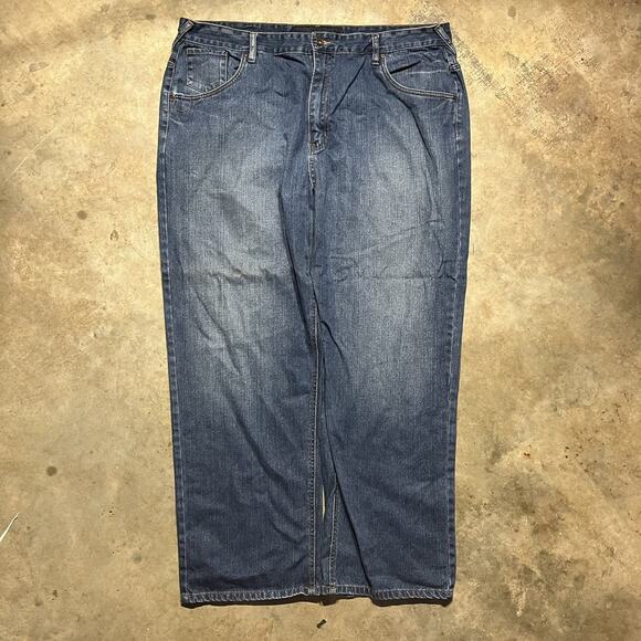 Vintage Y2k Phat Farm Baggy Loose Embroidered Jeans 44x32 - Picture 1 of 4